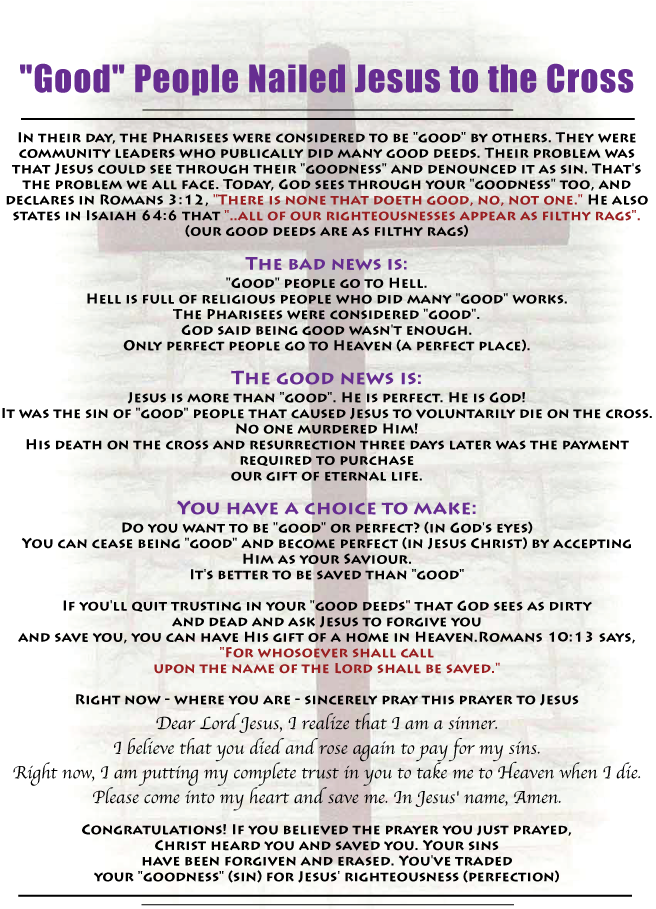 good people nailed Christ to the cross
